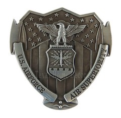 U.S. Air Force Men&rsquo;s Belt Buckle Eagle Flag Antique Silver Tone Fit 1.5&Prime; Belts