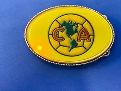 Ca Soccer Club América Football Flashing Led Lights! Belt Buckle Fresh Battery!