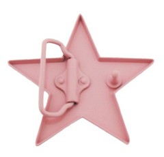 Love Pink Color Star Belt Buckle Metal Plain Finished Punk Rock Men Women New