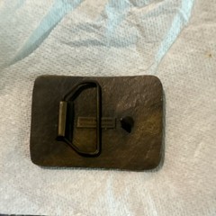 Cummins Logo Metal Clip Belt Buckle Black/Gold Antique Finish Fits 1.5 in