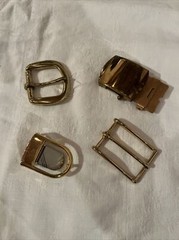 set of 4 mixed metal belt buckles