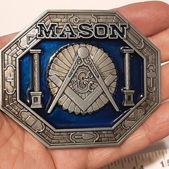 MASON MASONIC Metal Belt Buckle