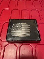 Cody James Belt Buckle Men&rsquo;s American Flag Patriotic Silver Western USA 4&Prime;x2.5&Prime;