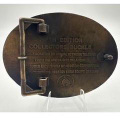 Hesston National Finals Rodeo Belt Buckle 1979 Cowboy Siskiyou Brass Tone