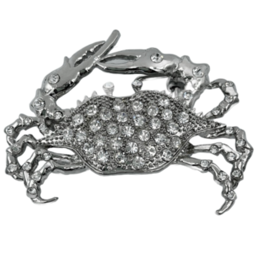 Rhinestone Crab Nautical Ocean Fish Belt Buckle