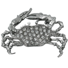 Rhinestone Crab Nautical Ocean Fish Belt Buckle
