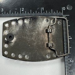 Sparkling Rhinestone Cross Belt Buckle Pewter Tone Western Style 3&Prime; x 2&Prime;