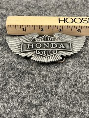 Vintage Honda Motorcycles Belt Buckle Possibly Pewter 70’s Advertising