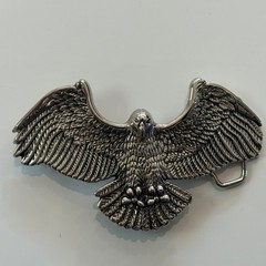 Vintage Classico Italia Eagle Belt Buckle Silver Tone A136 Western Biker