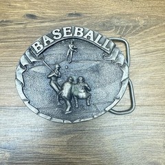 Vtg 1977 Bergamot Baseball Belt Buckle Pitcher Catcher Batter Umpire O-85