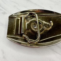 Silver and Gold Tone Western Belt Buckle