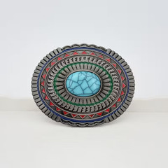 Turquoise Belt Buckle Rodeo western belt buckle