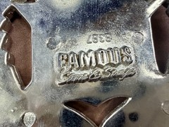 Famous Stars & Stripes Cadillac Crown Logo Olive Branch Silver Color Belt Buckle