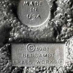 Vintage 1981 Bergamot Brass Works Country Western Band Pewter Belt Buckle T-96