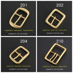 2x Solid Brass Pin Buckle for Men Leather Belt Replacement Straps Accessory Chic