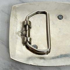 O Letter Initial Monogram Silver Tone Belt Buckle