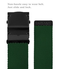 Military Belt Canvas Web Non Leather One Size, 1 Pack 12 – Green
