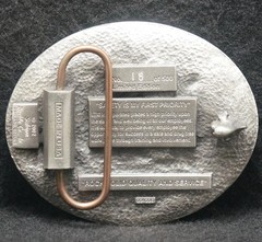 XG13105 *NOS* VINTAGE 2002 *LTM BUILDING OPPORTUNITIES* GROUP SAFETY BELT BUCKLE
