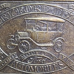 VINTAGE MODEL T FORD MARKED TIFFANY CO. FANTASY MODEL T CAR BRASS BELT BUCKLE