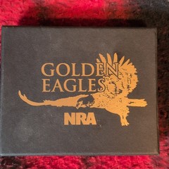 NRA Golden Eagles 2013 Limited Edition Gold Metal Eagle Belt Buckle 2in Fit