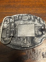 Plumber Belt Buckle Red Enameled Tools 3D Wrench Plumbing Service