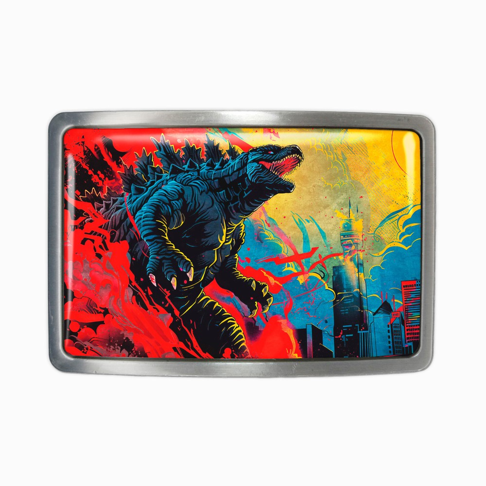 Godzilla Belt Buckle – Dragon Movie Monster Comic Art Handmade Belt Buckle – 657