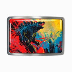 Godzilla Belt Buckle – Dragon Movie Monster Comic Art Handmade Belt Buckle – 657