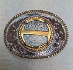 Montana Silversmiths Western Belt Buckle Oval Coin Holder 2640P
