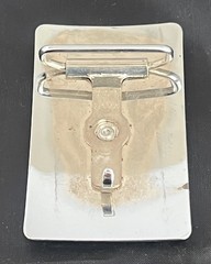 Vintage Diesel Semi Truck Trucker Belt Buckle Mirrored Rectangle 2 X 3.25 USA