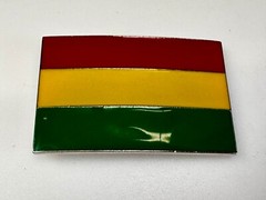 Reggae Flag Rasta Bob Marley Rastafarian Country Culture Patriotic Belt Buckle