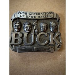 Buck Knives Belt Buckle Four Generations of Knife Makers Smoky Mountain Vintage