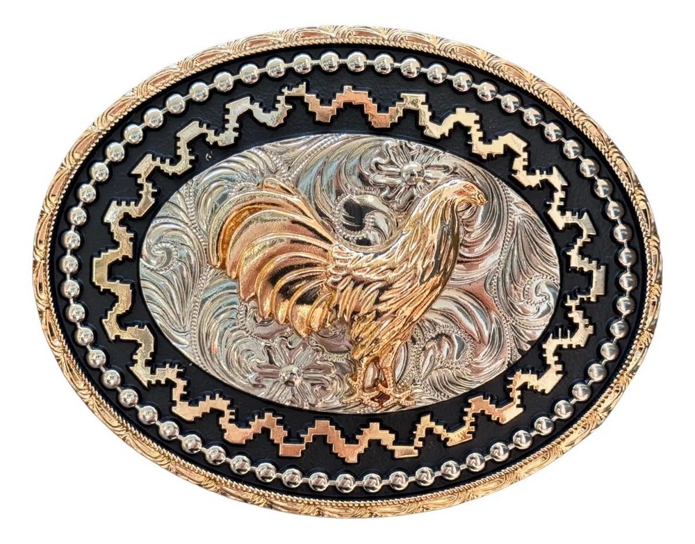 Mexican Rooster Chicken Charro Cowboy Belt Buckle Hebilla Vaquera Made In Mexico