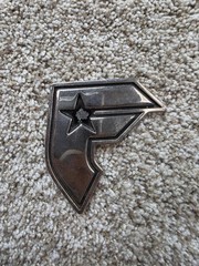 VTG Famous Star & Straps Belt Buckle Mens Silver Metal Buckle Skate Street F