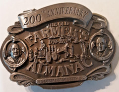 belt buckle 200 Anniversary Farmer&rsquo;s Almanac 1992 silver limited edition # 130