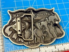 Texas The Lone Star State Cowboys TX Longhorn Raised 4&Prime; Buckle Rage Belt Buckle