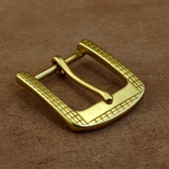 1.5&Prime; (38mm) Heavy Duty Brass Single Prong Square Belt Buckle Replacement