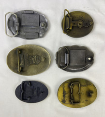 Mixed Lot of 6 pcs Belt Buckles South Dakota, Nebraska, Iowa, Kansas Etc.