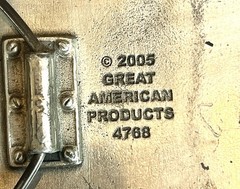 Praying Hands Belt Buckle Great American Products 2005 Silver Tone Western 4768