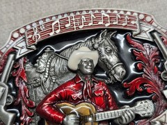 vintage GENE AUTRY belt buckle COUNTRY MUSIC heavy pewter WESTERN cowboy