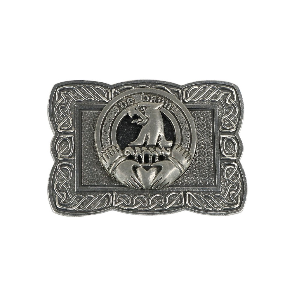 Browne Irish Coat of Arms Celtic Knot Kilt Belt Buckle – Made in Scotland