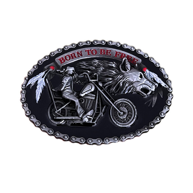 Born to be free belt buckle for men&rsquo;s Western cowboy motorcycle riding