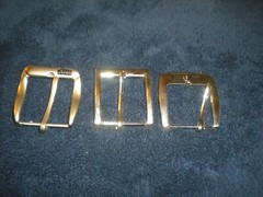 LOTS OF 3 REGULAR BUCKLE FOR 1 .4 IN WIDE BELT 3 SILVER BUCKLES W/ DESING