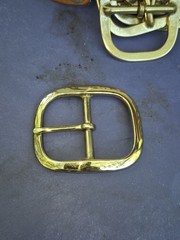 Lot of 21 (x9)CHROME FINISH & (x12)SOLID BRASS BELT BUCKLES FITS 1 »-1.25 »Belt