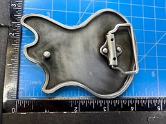 Electric Guitar Body ROCK & ROLL Red Enameled Musicians Guitarist Belt Buckle