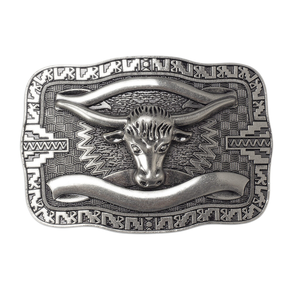 Cow Longhorn Belt Buckle Western Cowboy Native American Motorcyclist (CW-20)