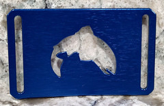 GRIP6 BELT BUCKLE – NATURALIST SALMON FISH – ELECTRIC BLUE – 1.5 INCH WIDE