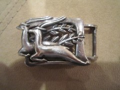 Rare!!! Kieselstein-Cord Sterling GAZELLE Buckle Reindeer