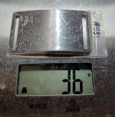 GRIP6 BELT BUCKLE – TITANIUM CONTOUR in NATURAL – WOMEN / MEN – 1.5 INCH WIDE