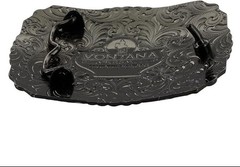 Montana Silversmiths Gunmetal Cameo Filigree with Christian Cowboy Buckle