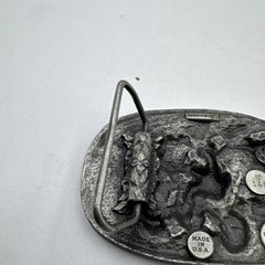 Vintage Bergamont 1984 Biker Motorcycle Couple Riding Through The Hills Buckle